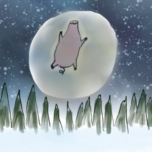 Pig Print - In Front of Moon **FREE**