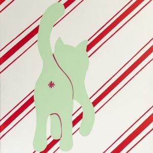 Cat Print - Christmass Candy Cane