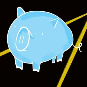 Pig Print - Obtuse in Blue